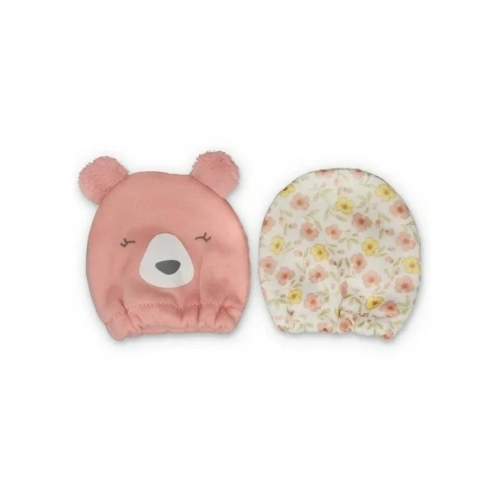 Carter's Child of Mine Baby Girl Infant Pink Bear & Flower 2 Mittens Newborn NEW